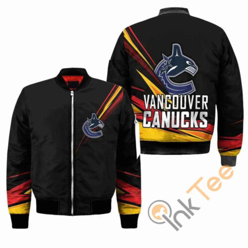 Vancouver Canucks NHL Black Apparel Best Christmas Gift For Fans Bomber Jacket