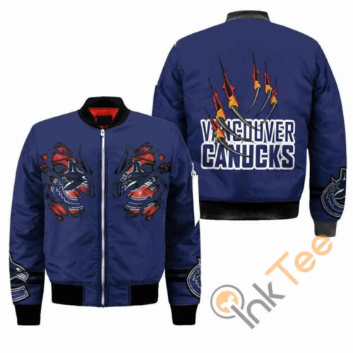 Vancouver Canucks NHL Claws Apparel Best Christmas Gift For Fans Bomber Jacket