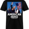 Trump Shot Assassination Attempt American Hero Fist Raised Unisex Classic