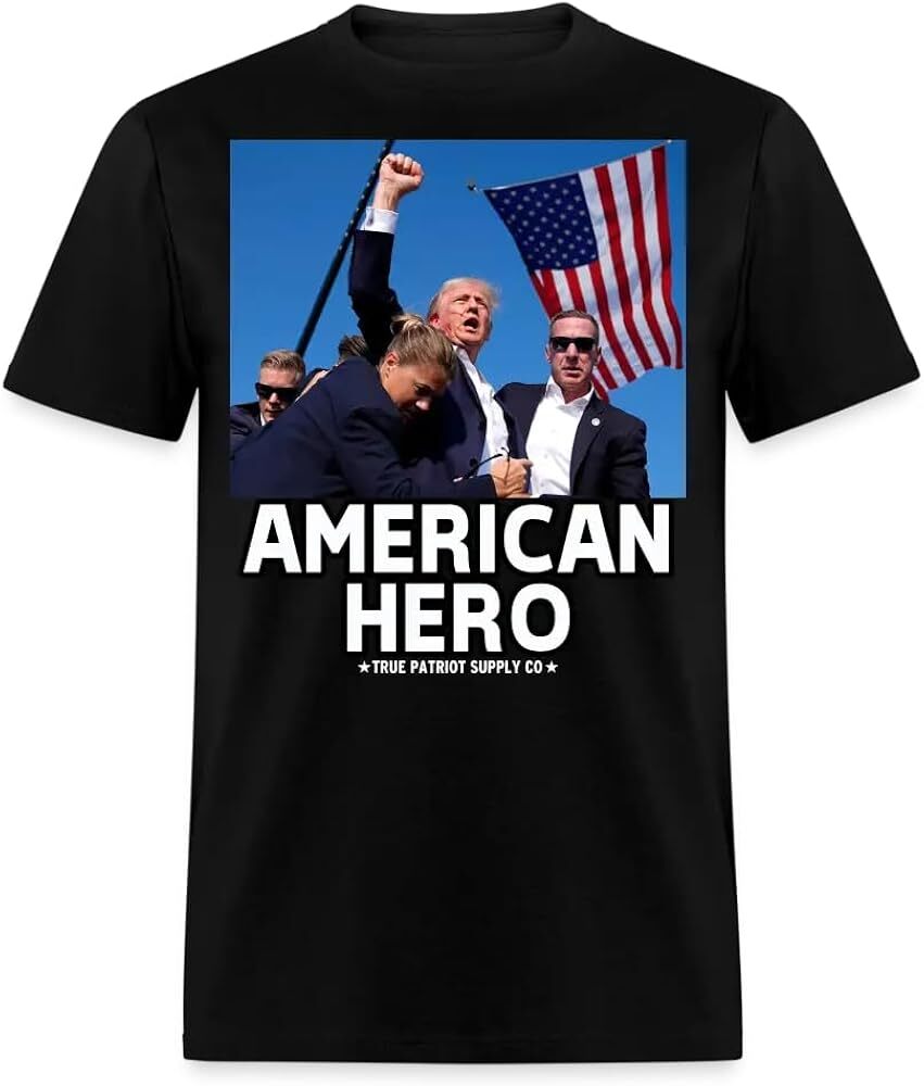 Trump Shot Assassination Attempt American Hero Fist Raised Unisex Classic